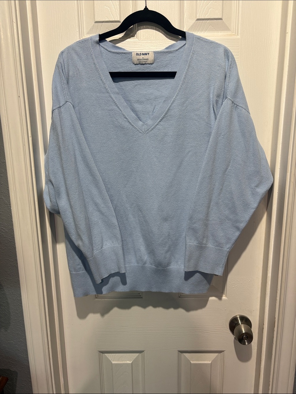 Old Navy Pale Blue V-Neck Women's Sweater